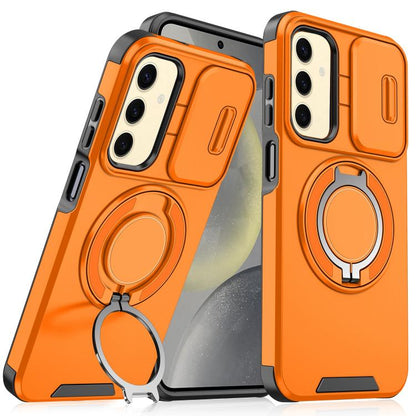 Sliding Camshield Ring Holder Phone Case, For Samsung Galaxy S25 Edge 5G, For Samsung Galaxy S25 5G, For Samsung Galaxy S25+ 5G, For Samsung Galaxy S25 Ultra 5G