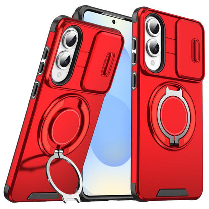 Sliding Camshield Ring Holder Phone Case, For Samsung Galaxy S25 Edge 5G, For Samsung Galaxy S25 5G, For Samsung Galaxy S25+ 5G, For Samsung Galaxy S25 Ultra 5G