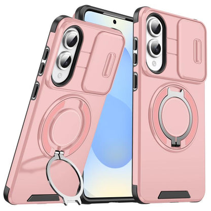 Sliding Camshield Ring Holder Phone Case, For Samsung Galaxy S25 Edge 5G, For Samsung Galaxy S25 5G, For Samsung Galaxy S25+ 5G, For Samsung Galaxy S25 Ultra 5G