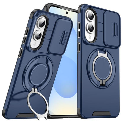 Sliding Camshield Ring Holder Phone Case, For Samsung Galaxy S25 Edge 5G, For Samsung Galaxy S25 5G, For Samsung Galaxy S25+ 5G, For Samsung Galaxy S25 Ultra 5G