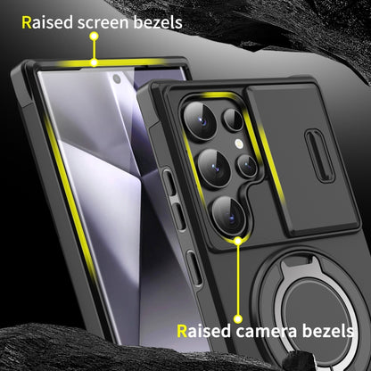 Sliding Camshield Ring Holder Phone Case, For Samsung Galaxy S24 FE 5G, For Samsung Galaxy S24 Ultra 5G, For Samsung Galaxy S24+ 5G, For Samsung Galaxy S24 5G