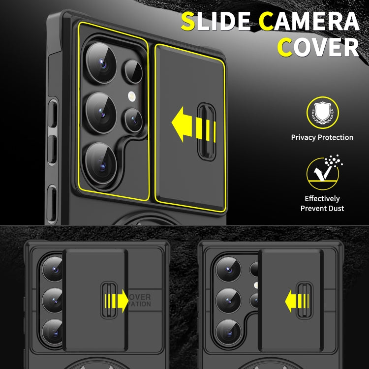 Sliding Camshield Ring Holder Phone Case, For Samsung Galaxy S25 Edge 5G, For Samsung Galaxy S25 5G, For Samsung Galaxy S25+ 5G, For Samsung Galaxy S25 Ultra 5G