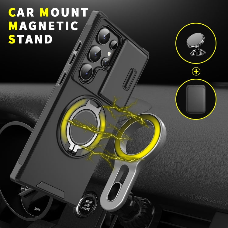 Sliding Camshield Ring Holder Phone Case, For Samsung Galaxy S21 Ultra 5G
