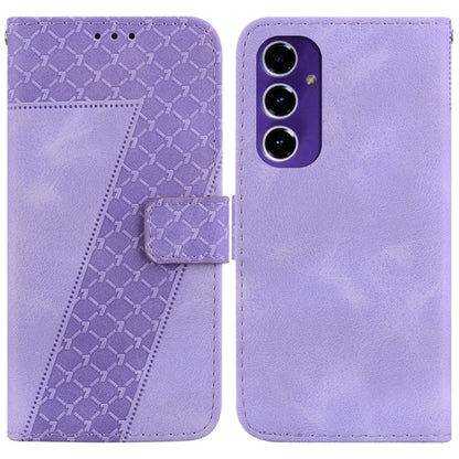 Seven-shaped Embossed Leather Phone Case, For Samsung Galaxy S24 FE 5G