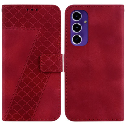 Seven-shaped Embossed Leather Phone Case, For Samsung Galaxy S24 FE 5G