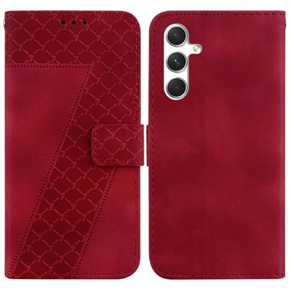 Seven-shaped Embossed Leather Phone Case, For Samsung Galaxy S25 FE 5G, For Samsung Galaxy S25 Edge 5G, For Samsung Galaxy S25 5G, For Samsung Galaxy S25+ 5G