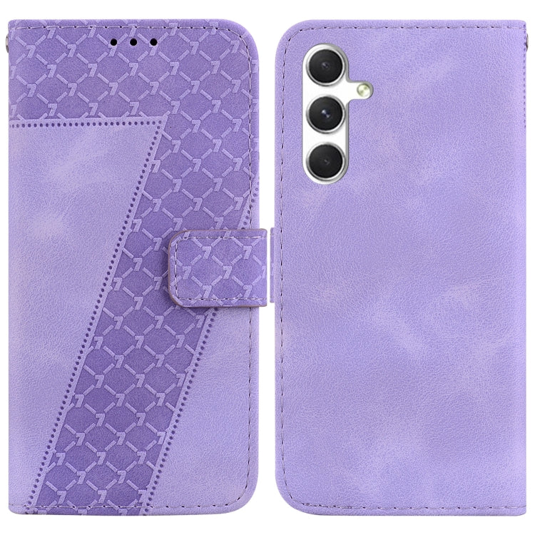 Seven-shaped Embossed Leather Phone Case, For Samsung Galaxy S25 Edge 5G, For Samsung Galaxy S25 5G, For Samsung Galaxy S25+ 5G, For Samsung Galaxy S25 Ultra 5G