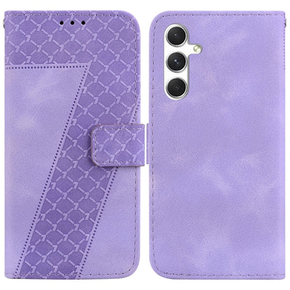 Seven-shaped Embossed Leather Phone Case, For Samsung Galaxy S25 Edge 5G, For Samsung Galaxy S25 5G, For Samsung Galaxy S25+ 5G, For Samsung Galaxy S25 Ultra 5G