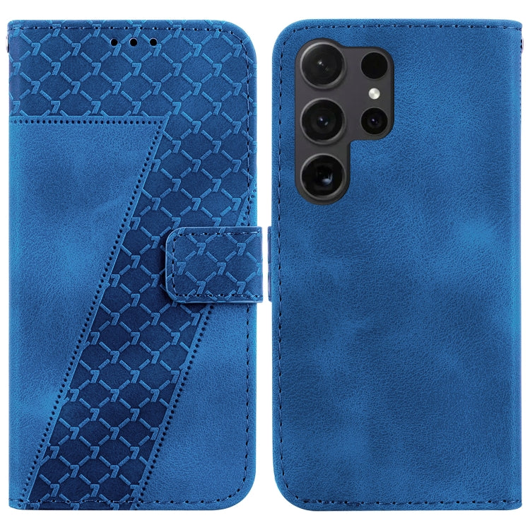 Seven-shaped Embossed Leather Phone Case, For Samsung Galaxy S25 Ultra 5G, For Samsung Galaxy S24 FE 5G