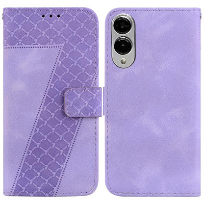 Seven-shaped Embossed Leather Phone Case, For Samsung Galaxy S25 Edge 5G, For Samsung Galaxy S25 5G, For Samsung Galaxy S25+ 5G, For Samsung Galaxy S25 Ultra 5G