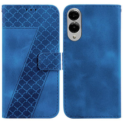 Seven-shaped Embossed Leather Phone Case, For Samsung Galaxy S25 Edge 5G, For Samsung Galaxy S25 5G, For Samsung Galaxy S25+ 5G, For Samsung Galaxy S25 Ultra 5G