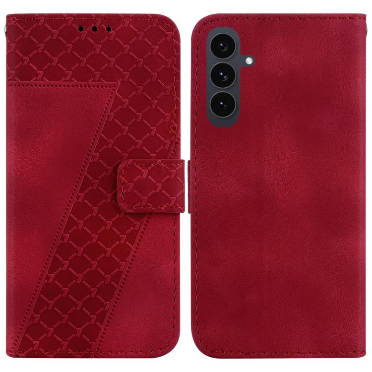 Seven-shaped Embossed Leather Phone Case, For Samsung Galaxy S26 Edge 5G, For Samsung Galaxy S26 Ultra 5G, For Samsung Galaxy S26 5G, For Samsung Galaxy S25 FE 5G