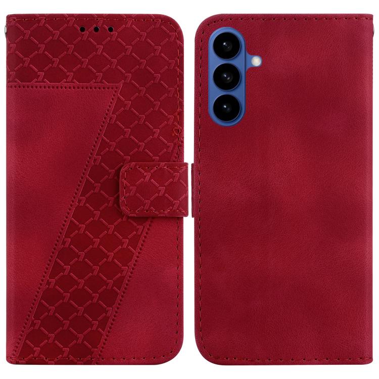 Seven-shaped Embossed Leather Phone Case, For Samsung Galaxy S26 Edge 5G, For Samsung Galaxy S26 Ultra 5G, For Samsung Galaxy S26 5G, For Samsung Galaxy S25 FE 5G