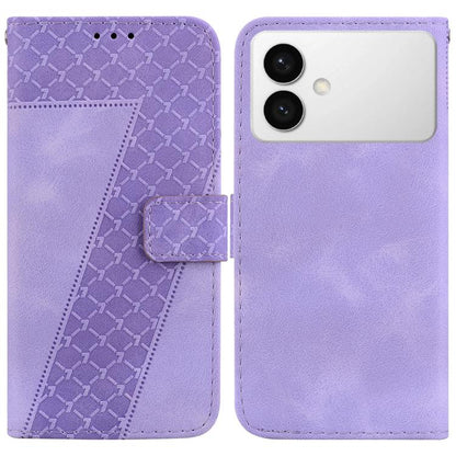 Seven-shaped Embossed Leather Phone Case, For Samsung Galaxy S26 Edge 5G, For Samsung Galaxy S26 Ultra 5G, For Samsung Galaxy S26 5G, For Samsung Galaxy S25 FE 5G