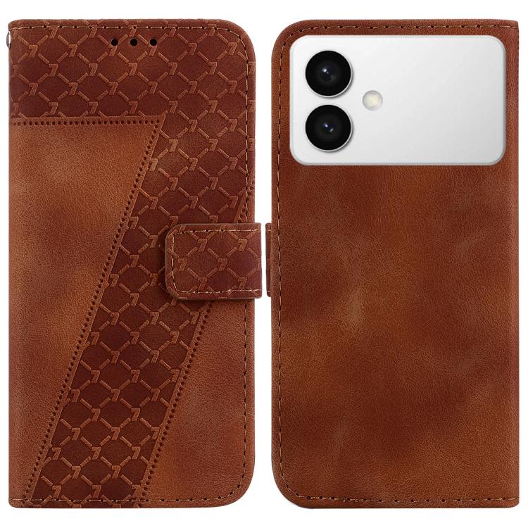 Seven-shaped Embossed Leather Phone Case, For Samsung Galaxy S26 Edge 5G, For Samsung Galaxy S26 Ultra 5G, For Samsung Galaxy S26 5G, For Samsung Galaxy S25 FE 5G