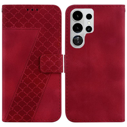 Seven-shaped Embossed Leather Phone Case, For Samsung Galaxy S26 Edge 5G, For Samsung Galaxy S26 Ultra 5G, For Samsung Galaxy S26 5G, For Samsung Galaxy S25 FE 5G