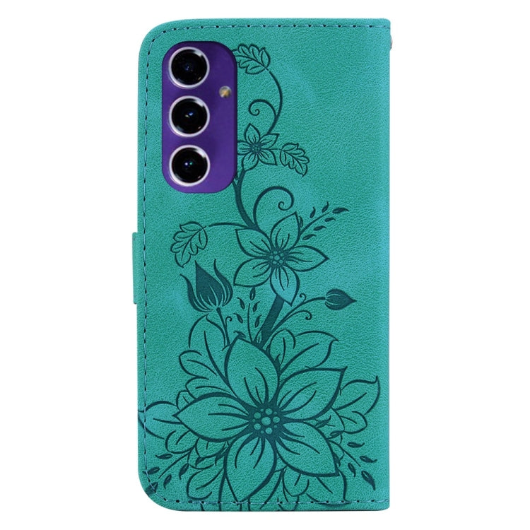 Lily Embossed Leather Phone Case, For Samsung Galaxy S24 FE 5G
