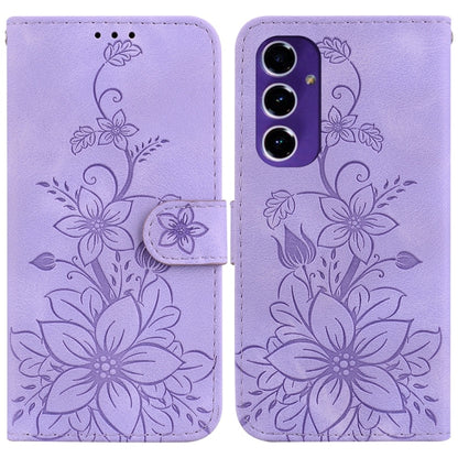 Lily Embossed Leather Phone Case, For Samsung Galaxy S25 Ultra 5G, For Samsung Galaxy S24 FE 5G