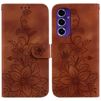 Lily Embossed Leather Phone Case, For Samsung Galaxy S24 FE 5G