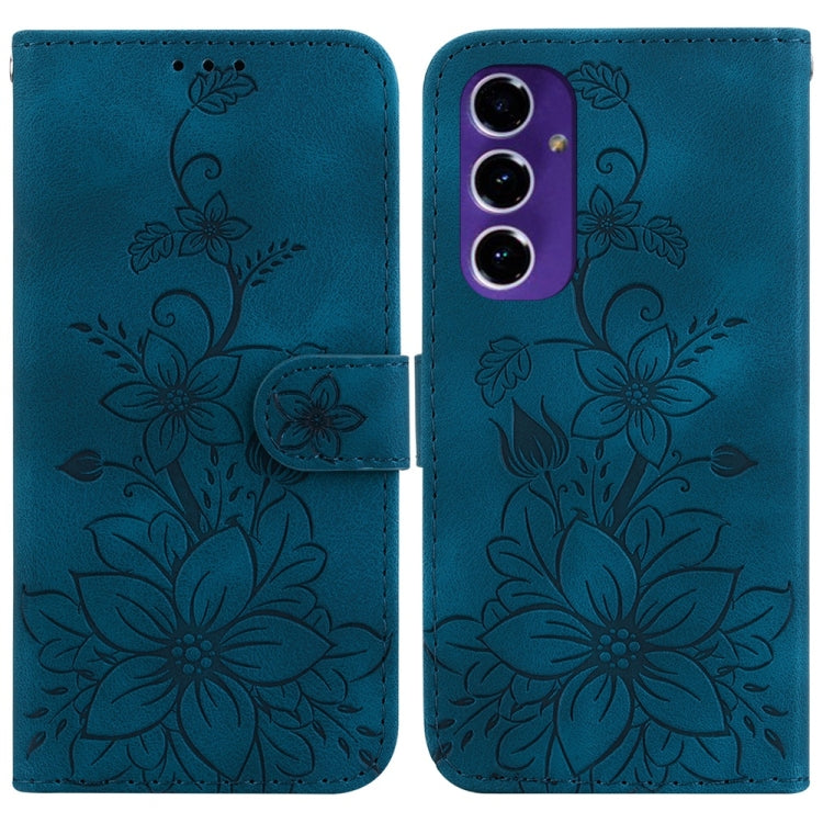 Lily Embossed Leather Phone Case, For Samsung Galaxy S24 FE 5G