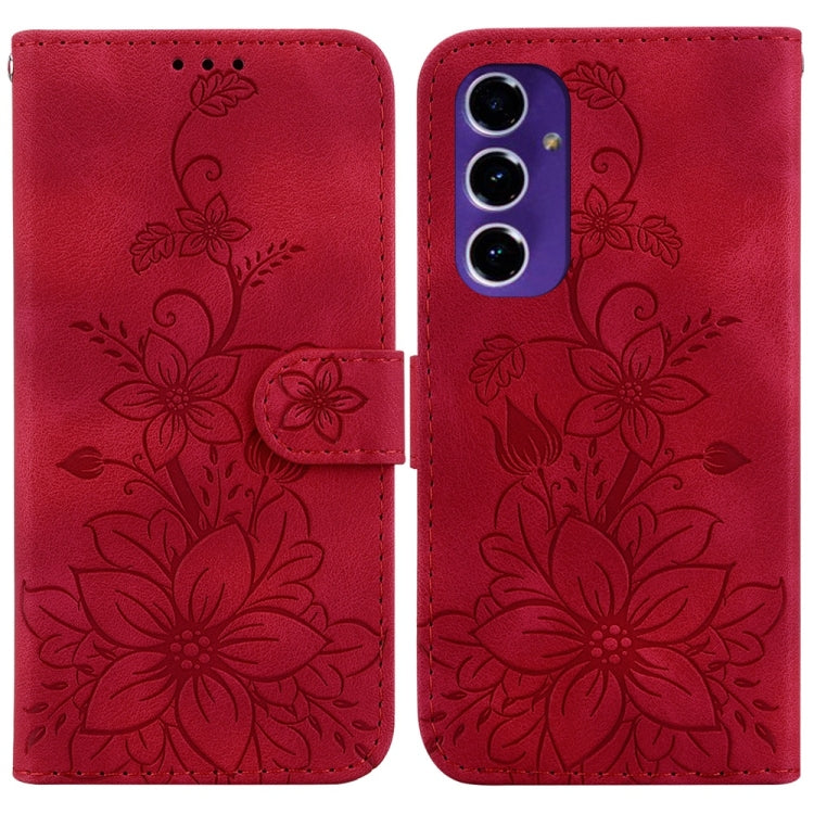 Lily Embossed Leather Phone Case, For Samsung Galaxy S25 Ultra 5G, For Samsung Galaxy S24 FE 5G