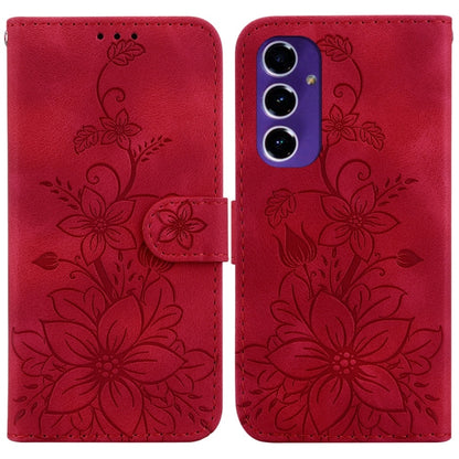 Lily Embossed Leather Phone Case, For Samsung Galaxy S25 Ultra 5G, For Samsung Galaxy S24 FE 5G