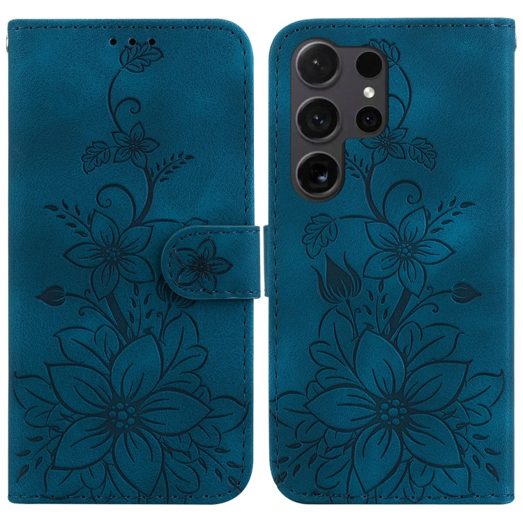 Lily Embossed Leather Phone Case, For Samsung Galaxy S25 Ultra 5G, For Samsung Galaxy S24 FE 5G