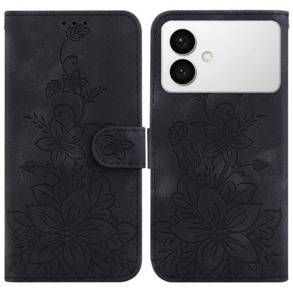 Lily Embossed Leather Phone Case, For Samsung Galaxy S26+ 5G, For Samsung Galaxy S26 Edge 5G, For Samsung Galaxy S26 Ultra 5G, For Samsung Galaxy S26 5G