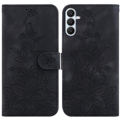 Lily Embossed Leather Phone Case, For Samsung Galaxy S26+ 5G, For Samsung Galaxy S26 Edge 5G, For Samsung Galaxy S26 Ultra 5G, For Samsung Galaxy S26 5G