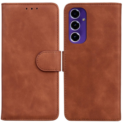 Skin Feel Pure Color Flip Leather Phone Case, For Samsung Galaxy S24 FE 5G
