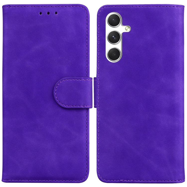 Skin Feel Pure Color Flip Leather Phone Case, For Samsung Galaxy S25 Edge 5G, For Samsung Galaxy S25 5G, For Samsung Galaxy S25+ 5G, For Samsung Galaxy S25 Ultra 5G