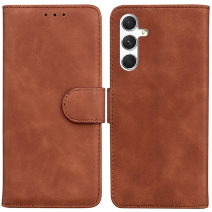 Skin Feel Pure Color Flip Leather Phone Case, For Samsung Galaxy S25+ 5G, For Samsung Galaxy S25 Ultra 5G, For Samsung Galaxy S24 FE 5G