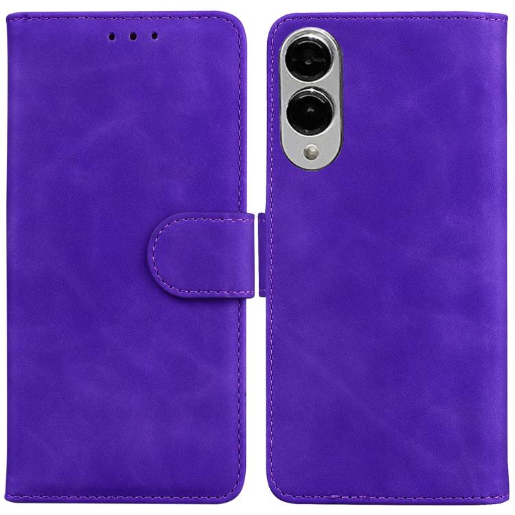 Skin Feel Pure Color Flip Leather Phone Case, For Samsung Galaxy S25 Edge 5G, For Samsung Galaxy S25 5G, For Samsung Galaxy S25+ 5G, For Samsung Galaxy S25 Ultra 5G