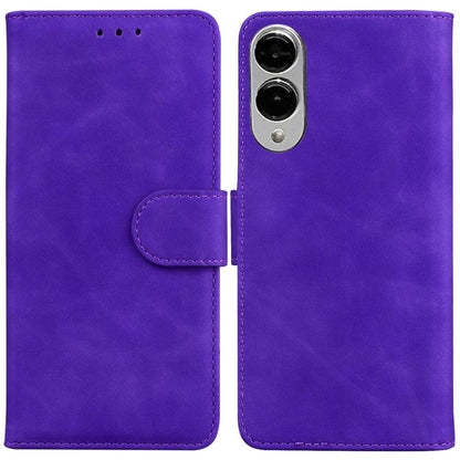 Skin Feel Pure Color Flip Leather Phone Case, For Samsung Galaxy S25 Edge 5G, For Samsung Galaxy S25 5G, For Samsung Galaxy S25+ 5G, For Samsung Galaxy S25 Ultra 5G