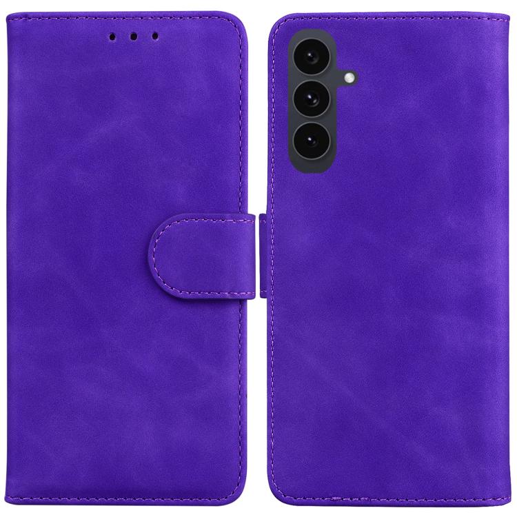 Skin Feel Pure Color Flip Leather Phone Case, For Samsung Galaxy S26 5G, For Samsung Galaxy S25 FE 5G, For Samsung Galaxy S25 Edge 5G, For Samsung Galaxy S25 5G