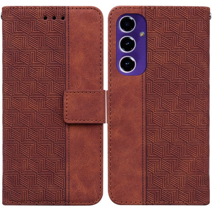 Geometric Embossed Leather Phone Case, For Samsung Galaxy S25 Ultra 5G, For Samsung Galaxy S24 FE 5G