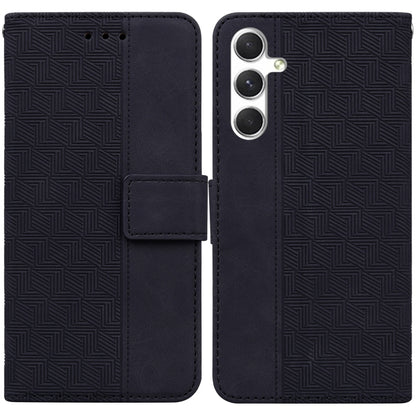 Geometric Embossed Leather Phone Case, For Samsung Galaxy S25 FE 5G, For Samsung Galaxy S25 Edge 5G, For Samsung Galaxy S25 5G, For Samsung Galaxy S25+ 5G