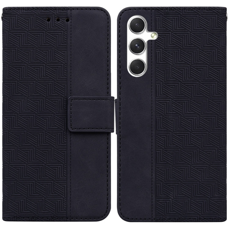 Geometric Embossed Leather Phone Case, For Samsung Galaxy S25 Edge 5G, For Samsung Galaxy S25 5G, For Samsung Galaxy S25+ 5G, For Samsung Galaxy S25 Ultra 5G