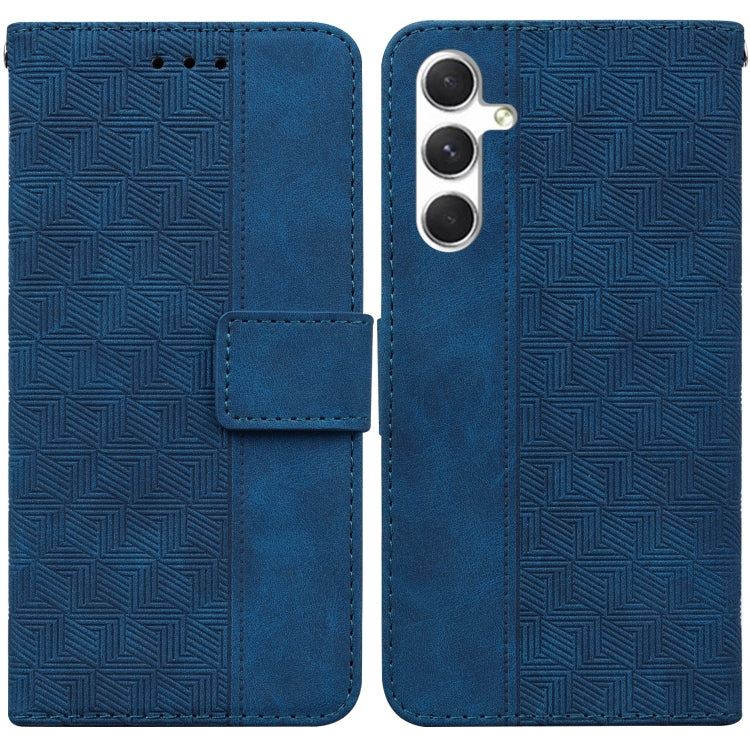 Geometric Embossed Leather Phone Case, For Samsung Galaxy S25 FE 5G, For Samsung Galaxy S25 Edge 5G, For Samsung Galaxy S25 5G, For Samsung Galaxy S25+ 5G