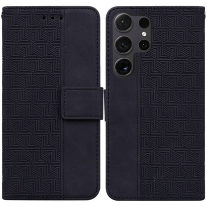 Geometric Embossed Leather Phone Case, For Samsung Galaxy S25 Edge 5G, For Samsung Galaxy S25 5G, For Samsung Galaxy S25+ 5G, For Samsung Galaxy S25 Ultra 5G
