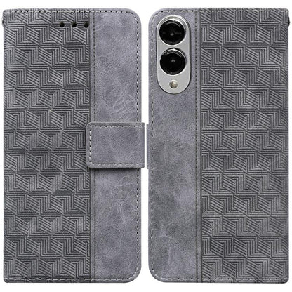 Geometric Embossed Leather Phone Case, For Samsung Galaxy S25 FE 5G, For Samsung Galaxy S25 Edge 5G, For Samsung Galaxy S25 5G, For Samsung Galaxy S25+ 5G