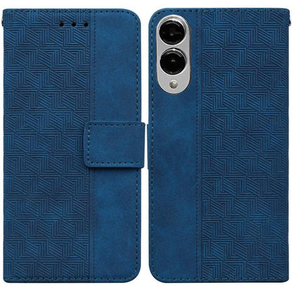 Geometric Embossed Leather Phone Case, For Samsung Galaxy S25 Edge 5G, For Samsung Galaxy S25 5G, For Samsung Galaxy S25+ 5G, For Samsung Galaxy S25 Ultra 5G