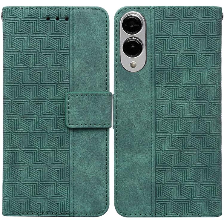 Geometric Embossed Leather Phone Case, For Samsung Galaxy S25 Edge 5G, For Samsung Galaxy S25 5G, For Samsung Galaxy S25+ 5G, For Samsung Galaxy S25 Ultra 5G