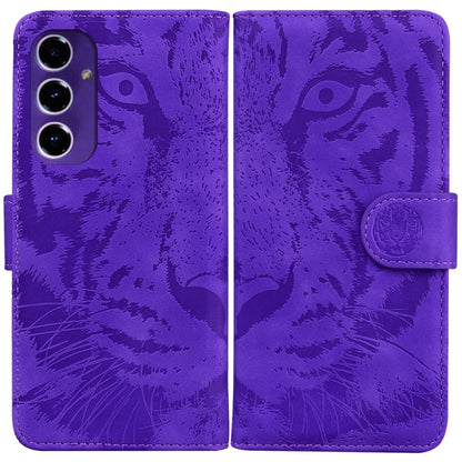 Tiger Embossing Pattern Flip Leather Phone Case, For Samsung Galaxy S24 FE 5G