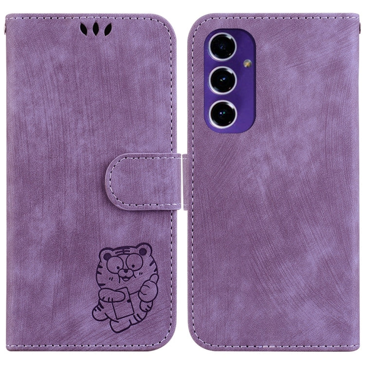 Little Tiger Embossed Leather Phone Case, For Samsung Galaxy S24 FE 5G