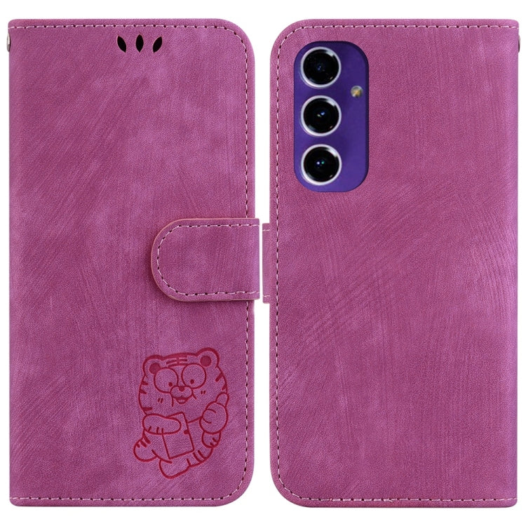 Little Tiger Embossed Leather Phone Case, For Samsung Galaxy S24 FE 5G