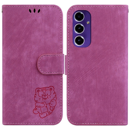 Little Tiger Embossed Leather Phone Case, For Samsung Galaxy S25 Ultra 5G, For Samsung Galaxy S24 FE 5G
