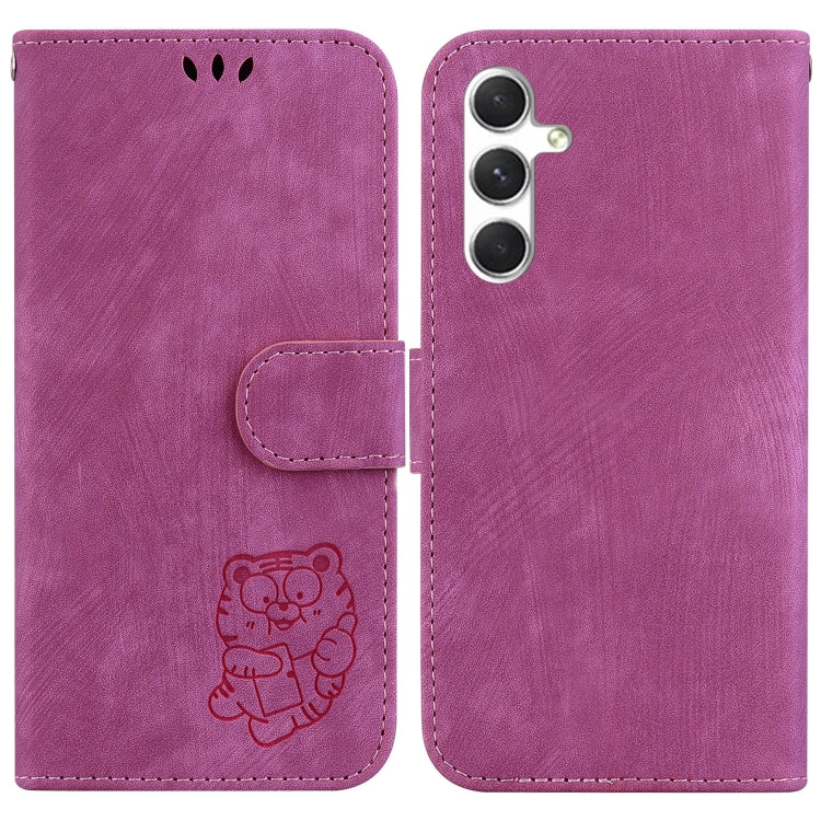 Little Tiger Embossed Leather Phone Case, For Samsung Galaxy S25 Edge 5G, For Samsung Galaxy S25 5G, For Samsung Galaxy S25+ 5G, For Samsung Galaxy S25 Ultra 5G