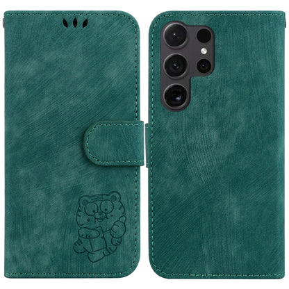 Little Tiger Embossed Leather Phone Case, For Samsung Galaxy S25 Edge 5G, For Samsung Galaxy S25 5G, For Samsung Galaxy S25+ 5G, For Samsung Galaxy S25 Ultra 5G