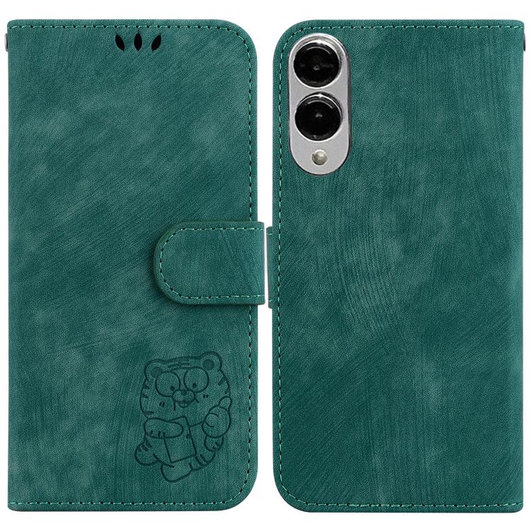 Little Tiger Embossed Leather Phone Case, For Samsung Galaxy S25 Edge 5G, For Samsung Galaxy S25 5G, For Samsung Galaxy S25+ 5G, For Samsung Galaxy S25 Ultra 5G